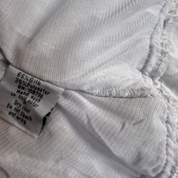 Pretty Angel Womens White Lace Boho Button Down Blouse Top Size Medium Collared - Picture 6 of 11